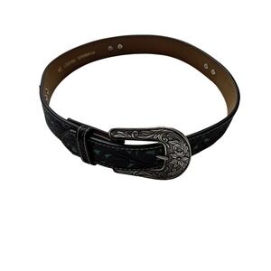 Ariat‎ Belt Youth Girls 24 Brown Turquoise Inlay Leather Western Cowgirl Rodeo